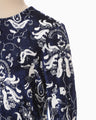 Velour Jersey Top - navy