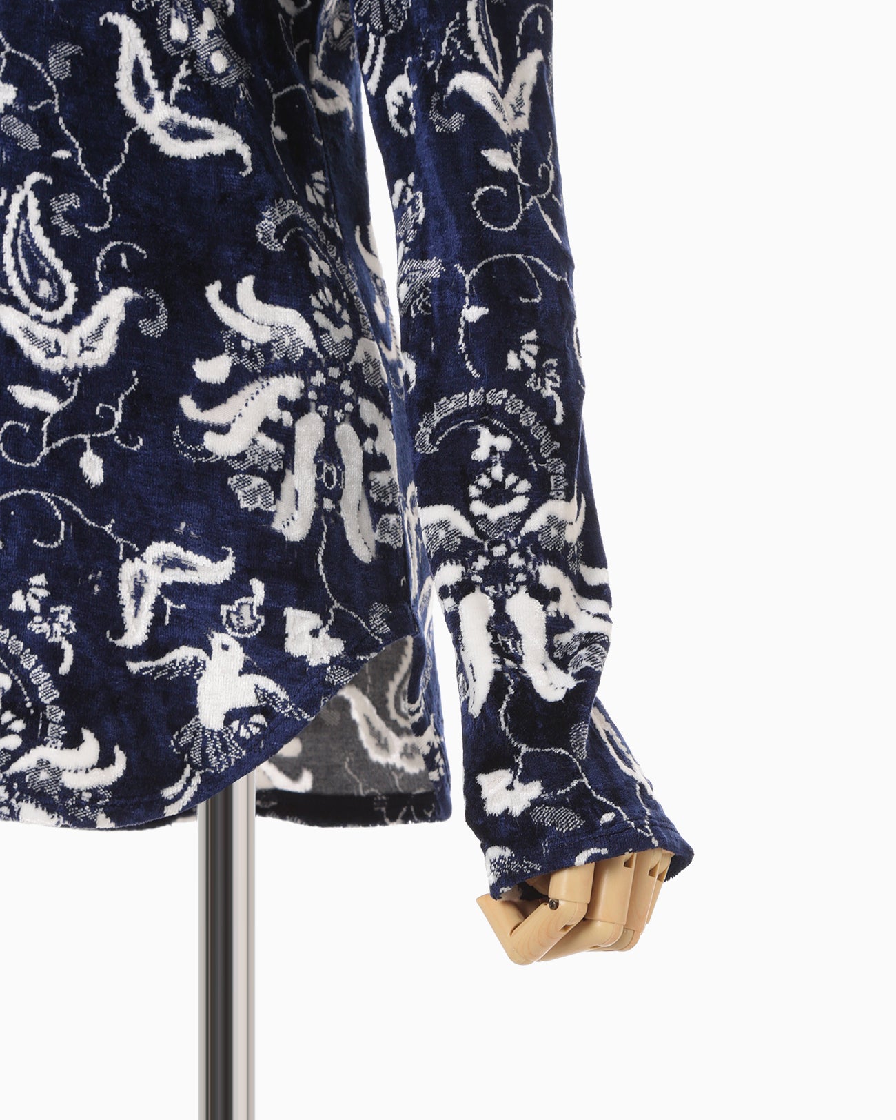 Velour Jersey Top - navy