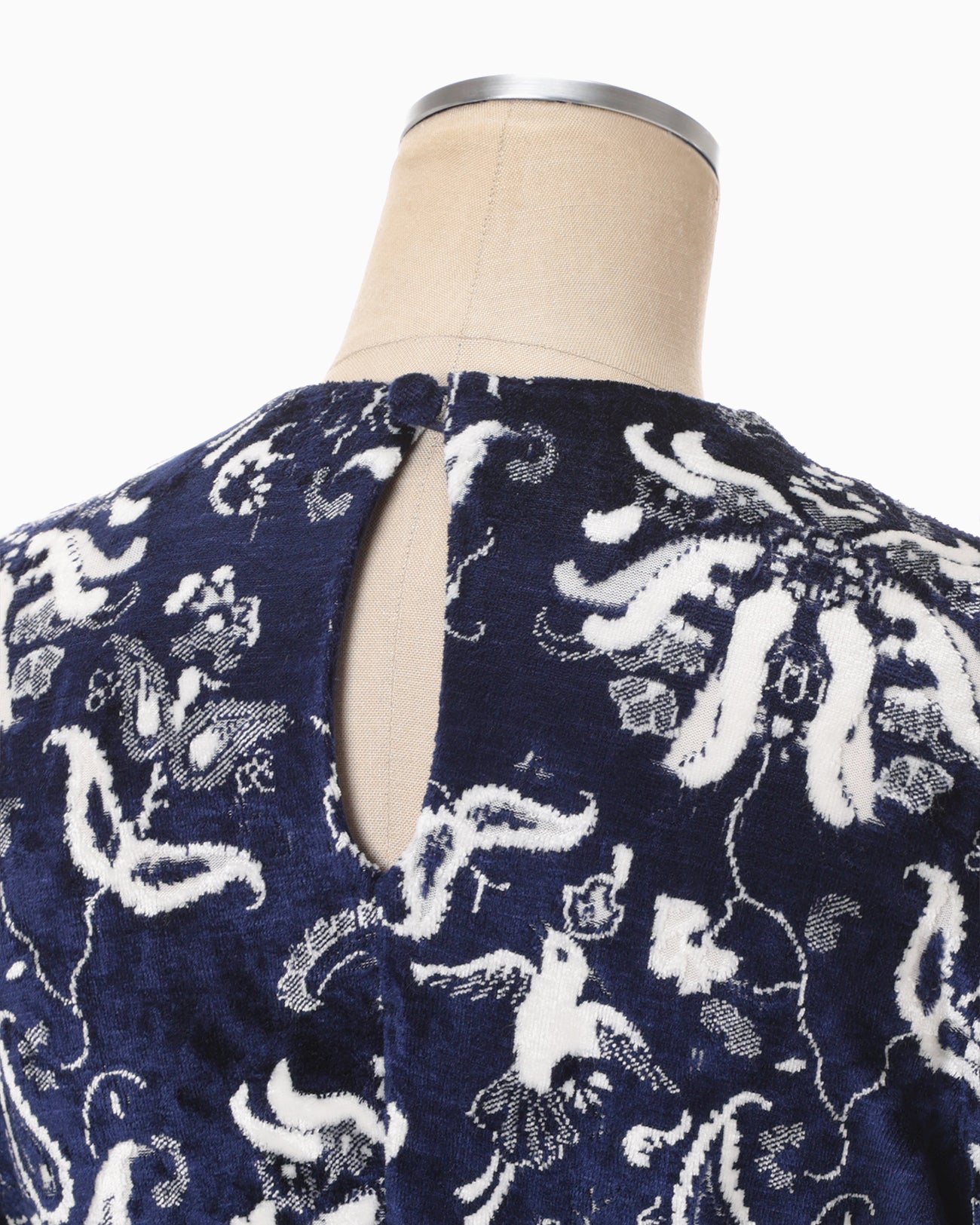Velour Jersey Top - navy