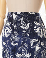 Velour Jersey I-Line Skirt - navy