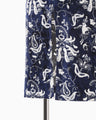 Velour Jersey I-Line Skirt - navy