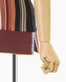 Geometric Pattern Knitted Sleeveless Top - vermillion