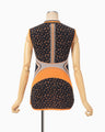 Floral Jacquard Sleeveless Knitted Top - navy