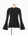 Links Stitch Knitted Cardigan - black