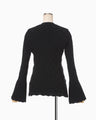 Links Stitch Knitted Cardigan - black