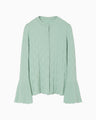 Links Stitch Knitted Cardigan - light green