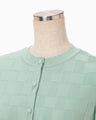 Links Stitch Knitted Cardigan - light green