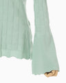 Links Stitch Knitted Cardigan - light green