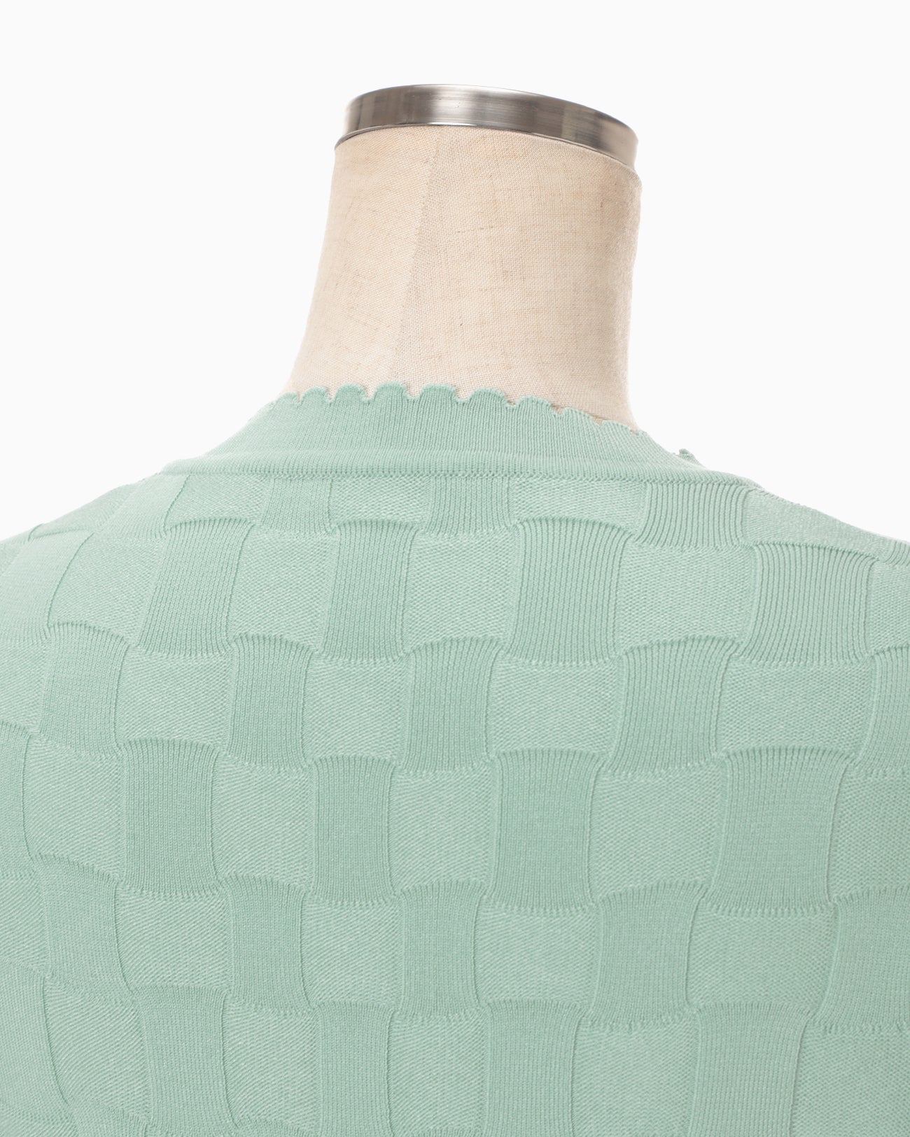 Links Stitch Knitted Cardigan - light green