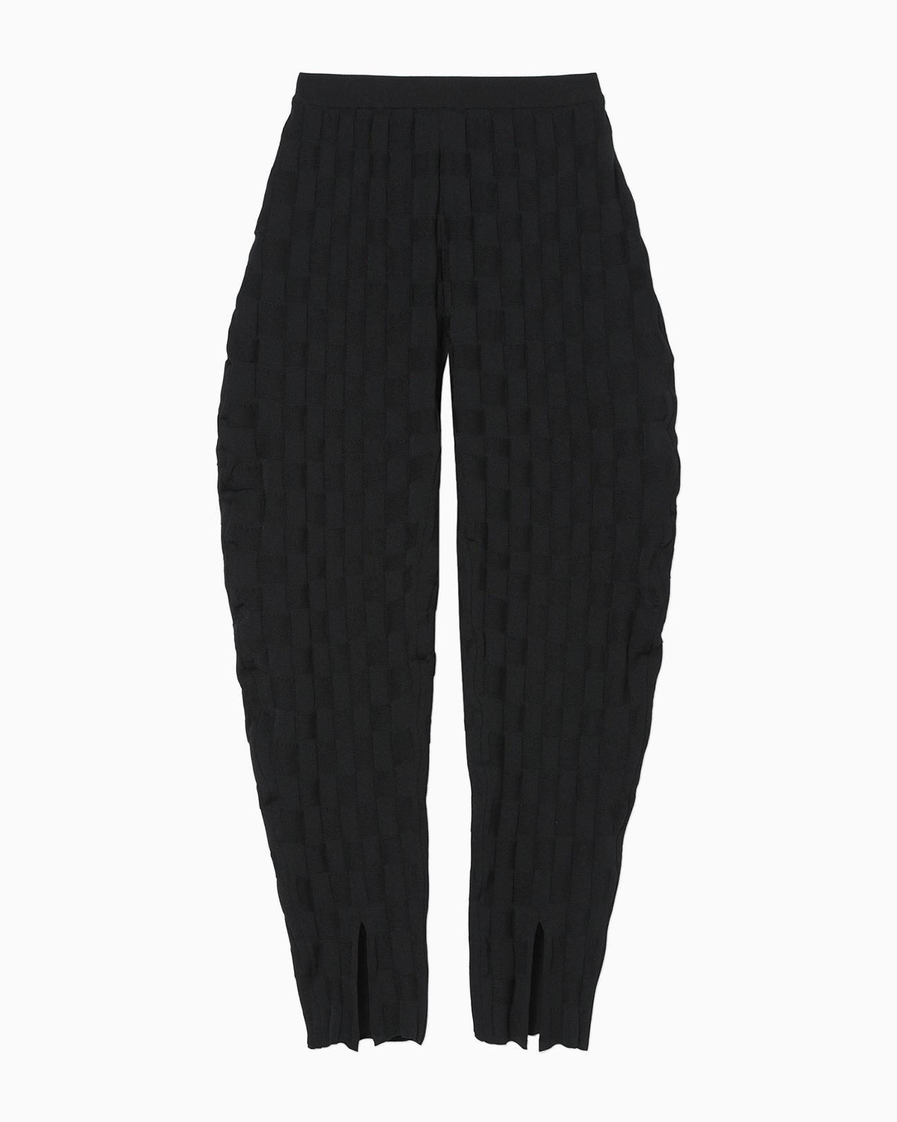 Links Stitch Knitted Trousers - black