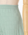 Links Stitch Knitted Trousers - light green