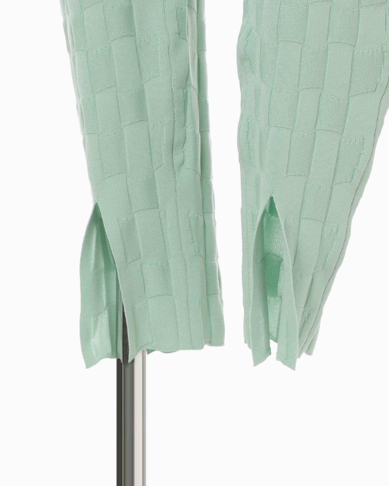 Links Stitch Knitted Trousers - light green