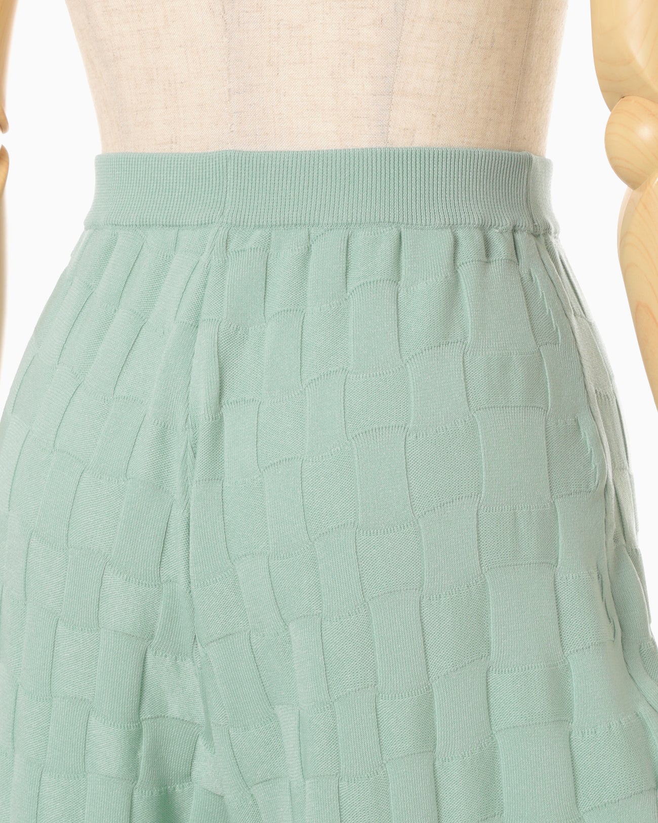 Links Stitch Knitted Trousers - light green
