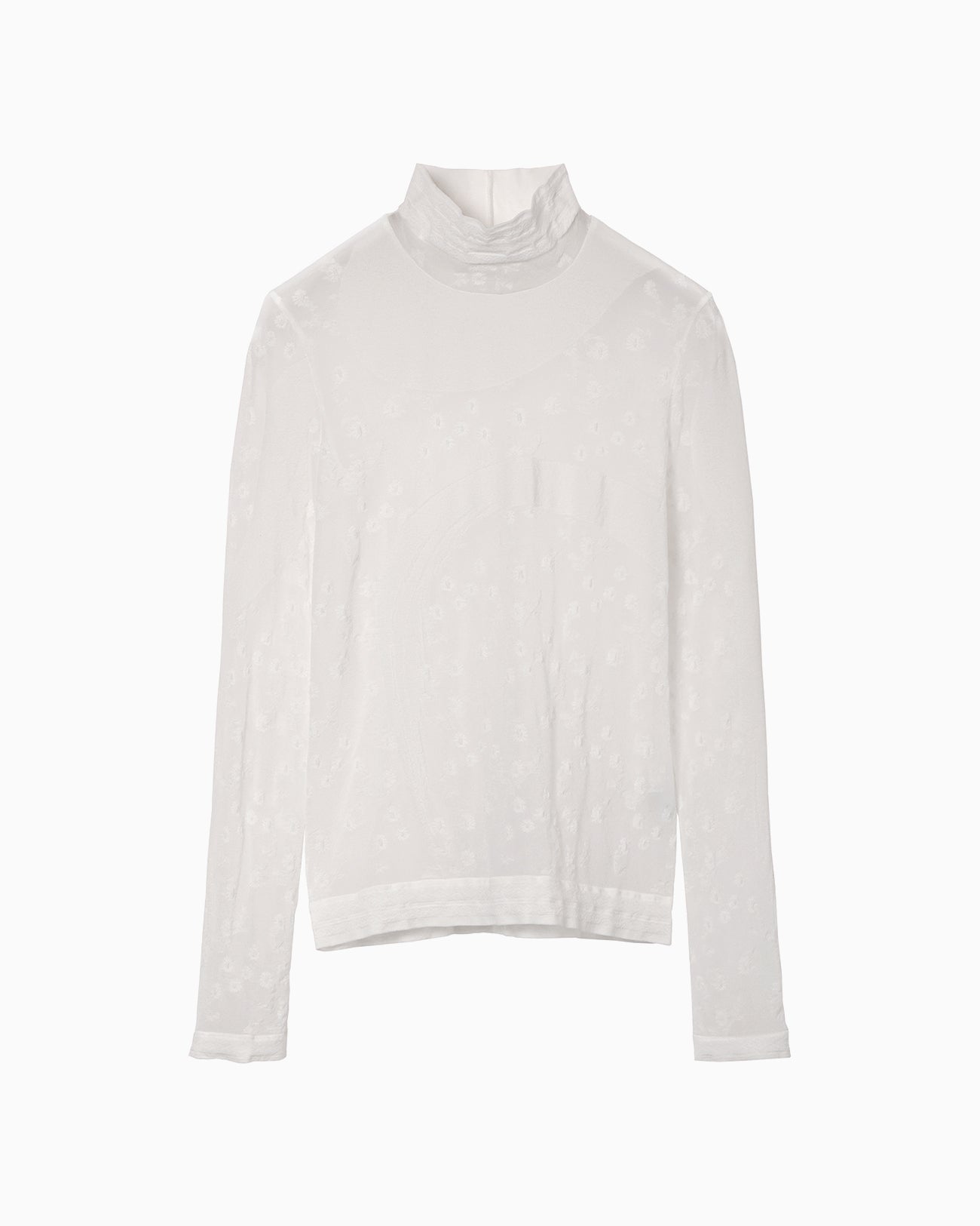 Knitted High Neck Top - white - Mame Kurogouchi