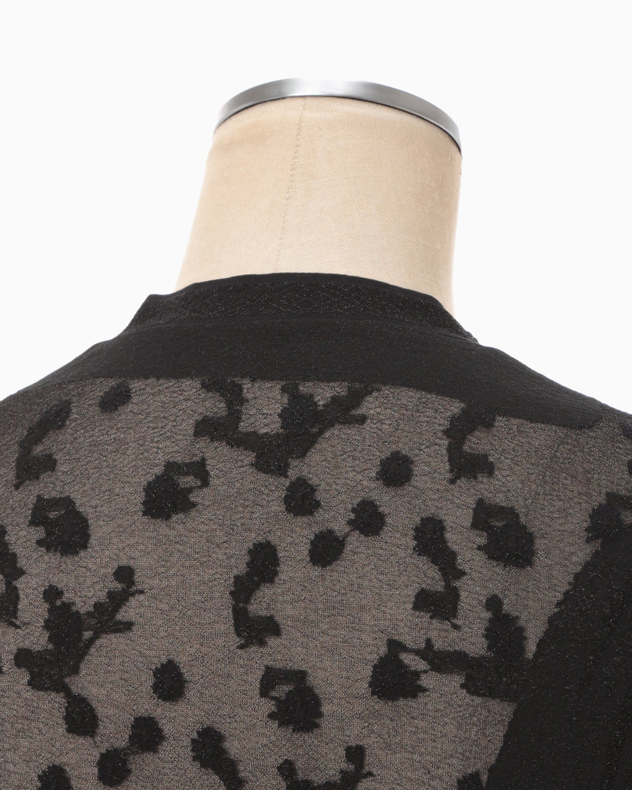 Knitted Crew Neck Top - black