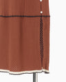 Floral Motif Intarsia Knitted Dress - vermillion
