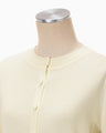 Detachable Embroidery Cuff Knitted Cardigan - ecru