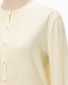 Detachable Embroidery Cuff Knitted Cardigan - ecru