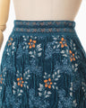 Floral Motif Chenille Knited Skirt - blue