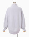 Silk Knited High neck Top - purple