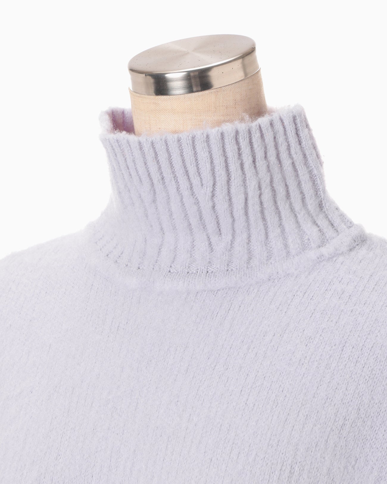 Silk Knited High neck Top - purple