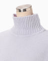 Silk Knited High neck Top - purple