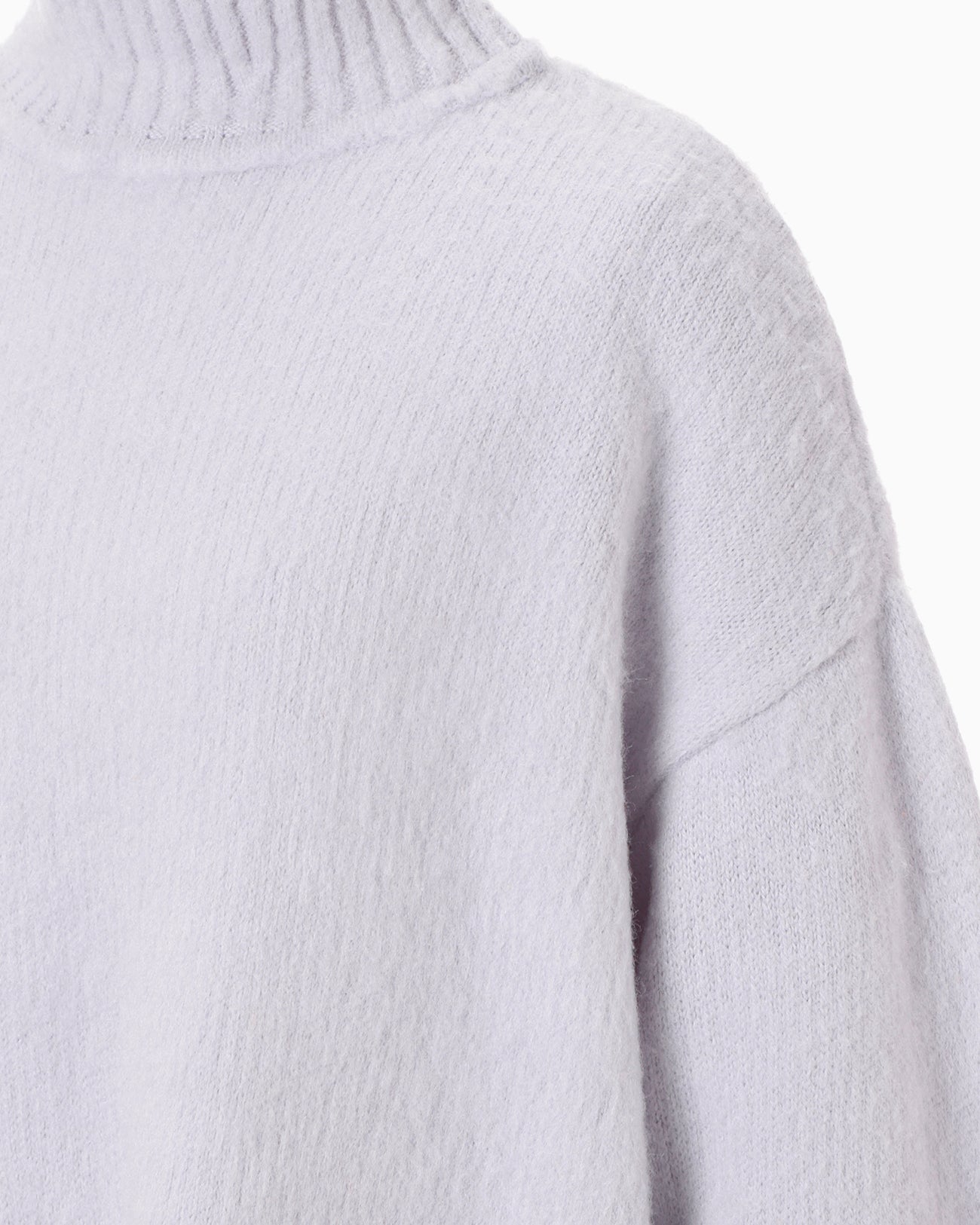Silk Knited High neck Top - purple