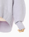 Silk Knited High neck Top - purple
