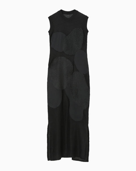 "Katachi" Motif Knited Dress - black