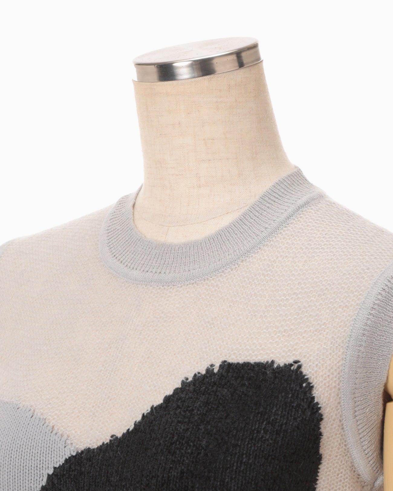 "Katachi" Motif Knited Dress - grey