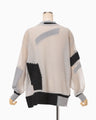 "Katachi" Motif Knited Top - grey