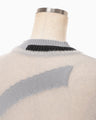 "Katachi" Motif Knited Top - grey