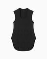 Eyelet Sleeveless Knitted Top - black