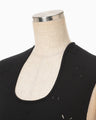 Eyelet Sleeveless Knitted Top - black