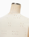 Eyelet Sleeveless Knitted Top - ecru