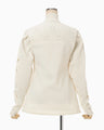 Eyelet High Neck Knitted Top - ecru