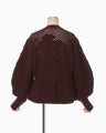 Multi Pattern Low Gauge Knitted Top - bordeaux
