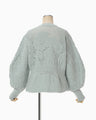 Multi Pattern Low Gauge Knitted Top - light blue