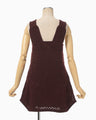 Multi Pattern Low Gauge Knitted Sleeveless Top - bordeaux