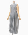 Asymmetric Knitted Volume Dress - grey