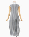 Asymmetric Knitted Volume Dress - grey