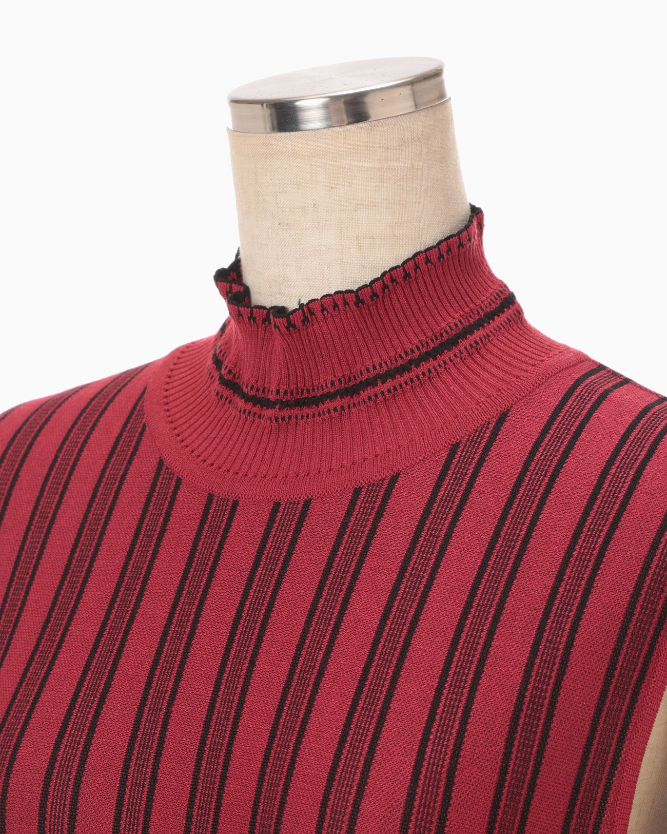 Asymmetric Knitted Volume Dress - red