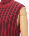 Asymmetric Knitted Volume Dress - red