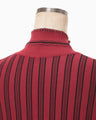 Asymmetric Knitted Volume Dress - red
