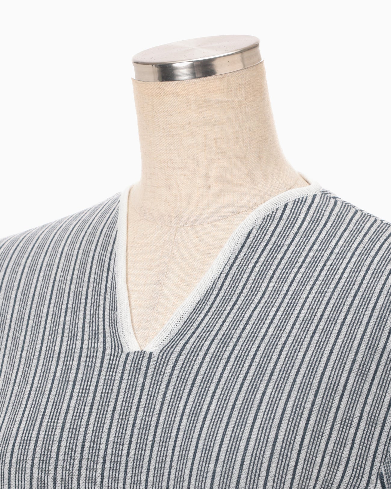 Asymmetric Knitted Volume Top - grey