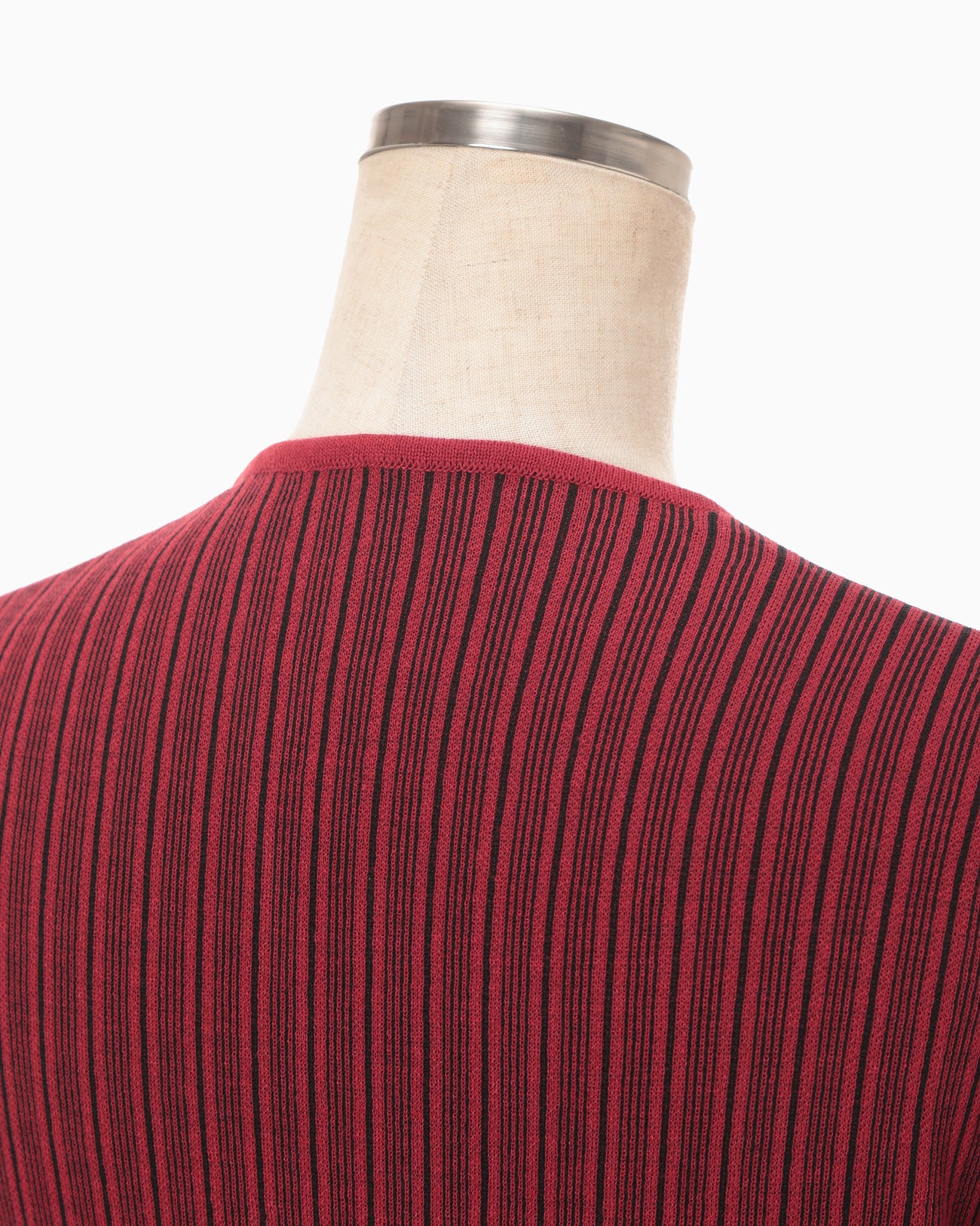Asymmetric Knitted Volume Top - red