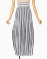 Asymmetric Knitted Volume Skirt - grey