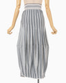 Asymmetric Knitted Volume Skirt - grey