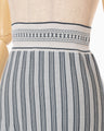 Asymmetric Knitted Volume Skirt - grey