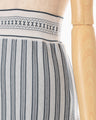 Asymmetric Knitted Volume Skirt - grey